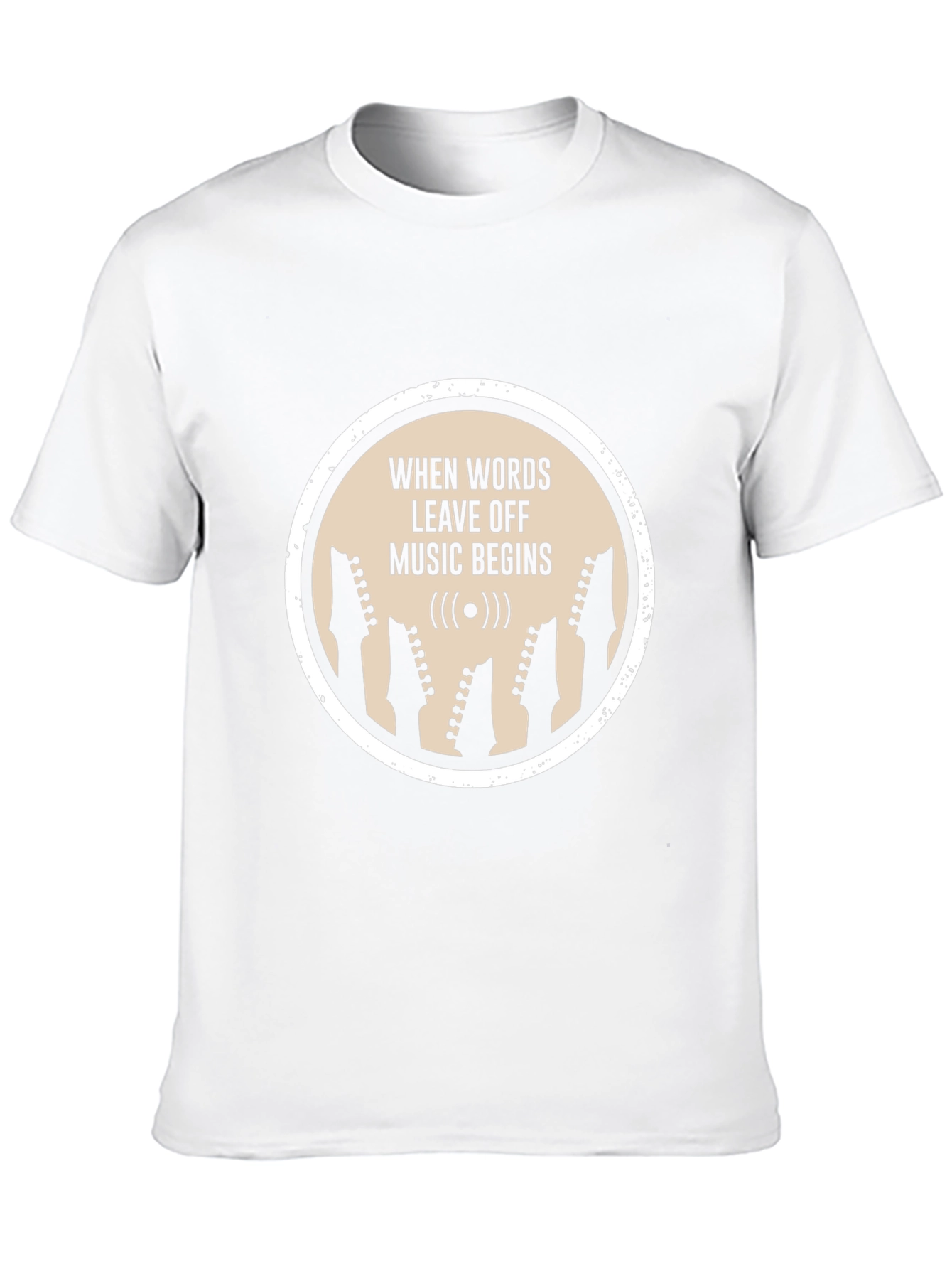 Music Begins Tee - Stylish Graphic Print T-Shirt