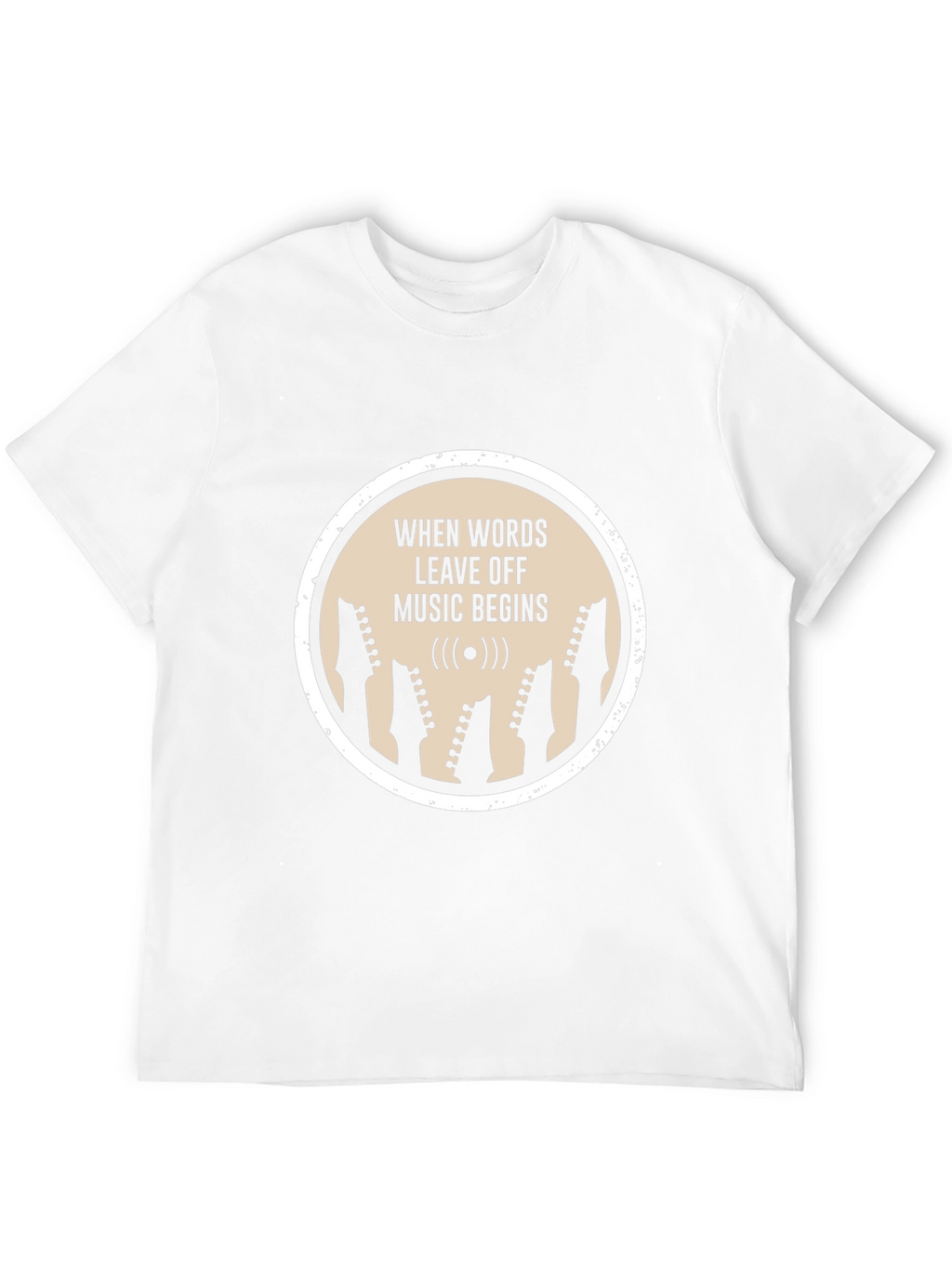 Music Begins Tee - Stylish Graphic Print T-Shirt