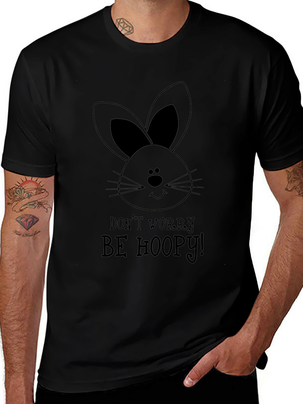 Be Hoopy Easter Bunny Graphic Tee