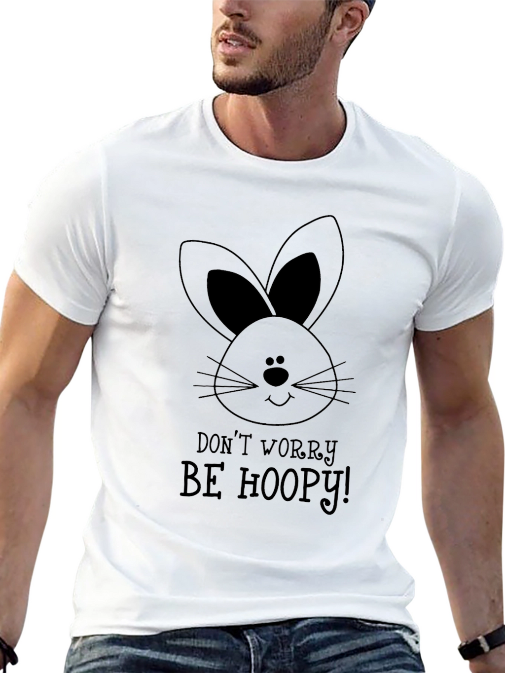 Be Hoopy Easter Bunny Graphic Tee