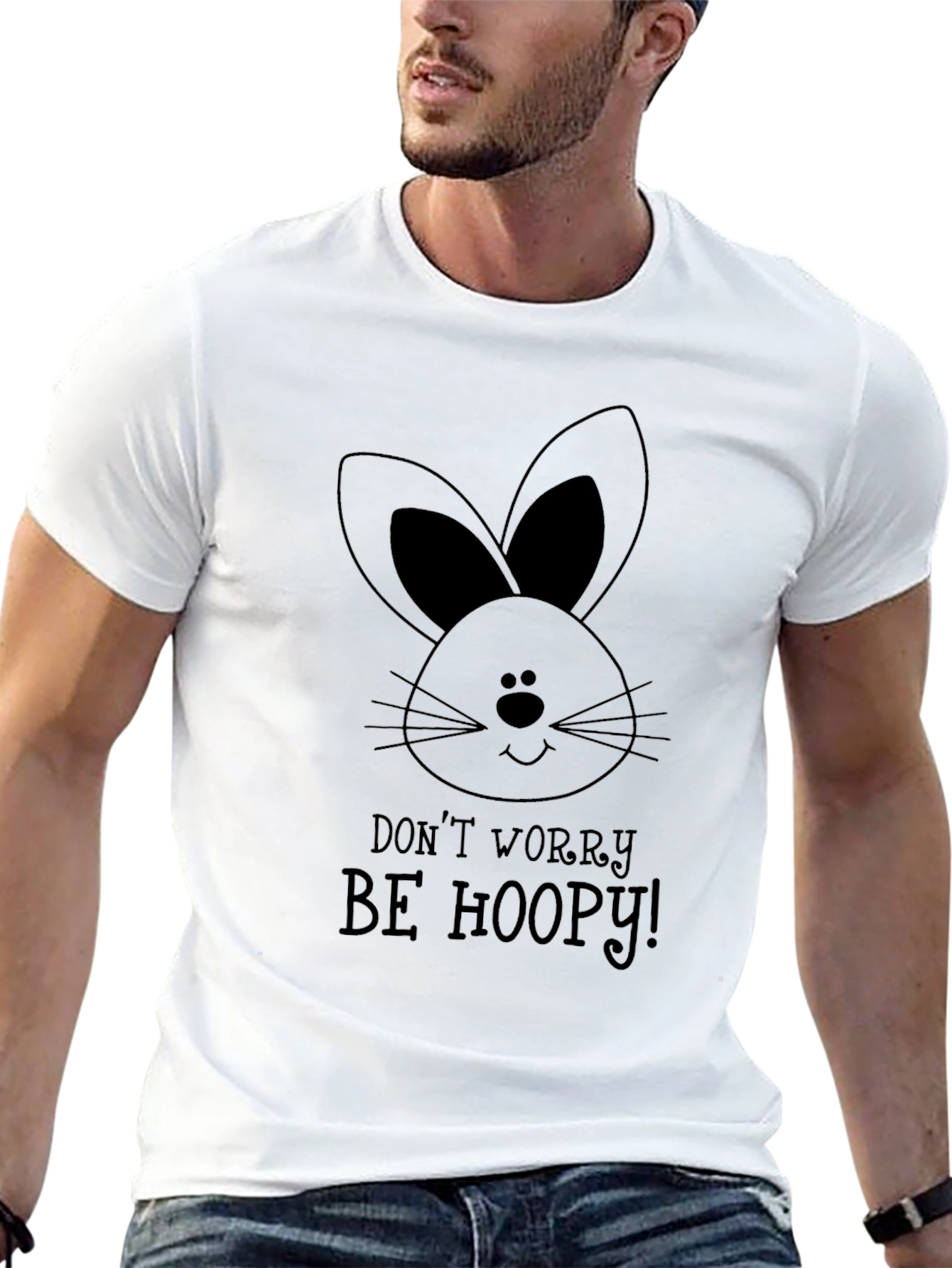 Be Hoopy Easter Bunny Graphic Tee
