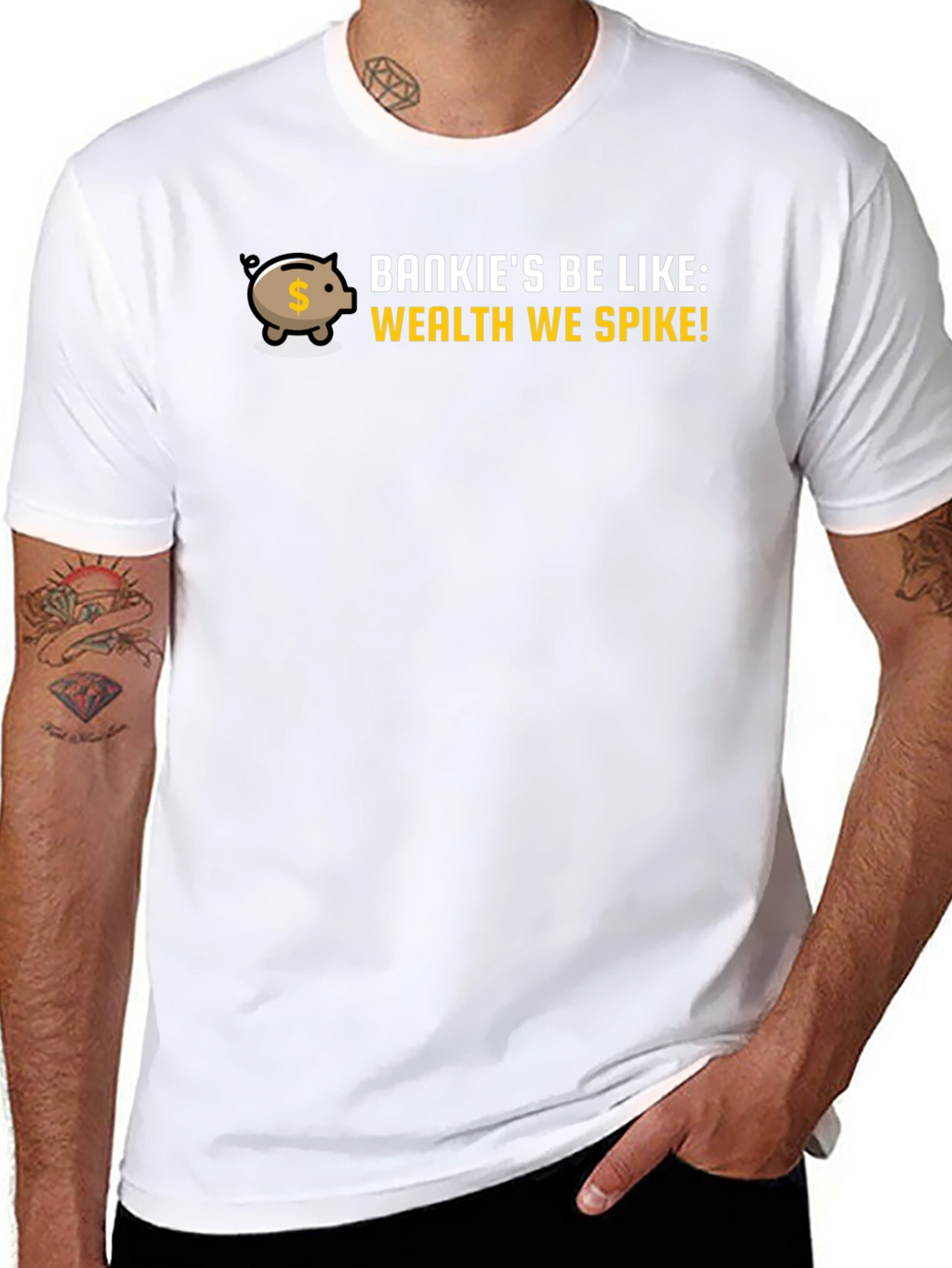 Bankies Be Like Wealth Spike Piggy Bank Graphic Tee