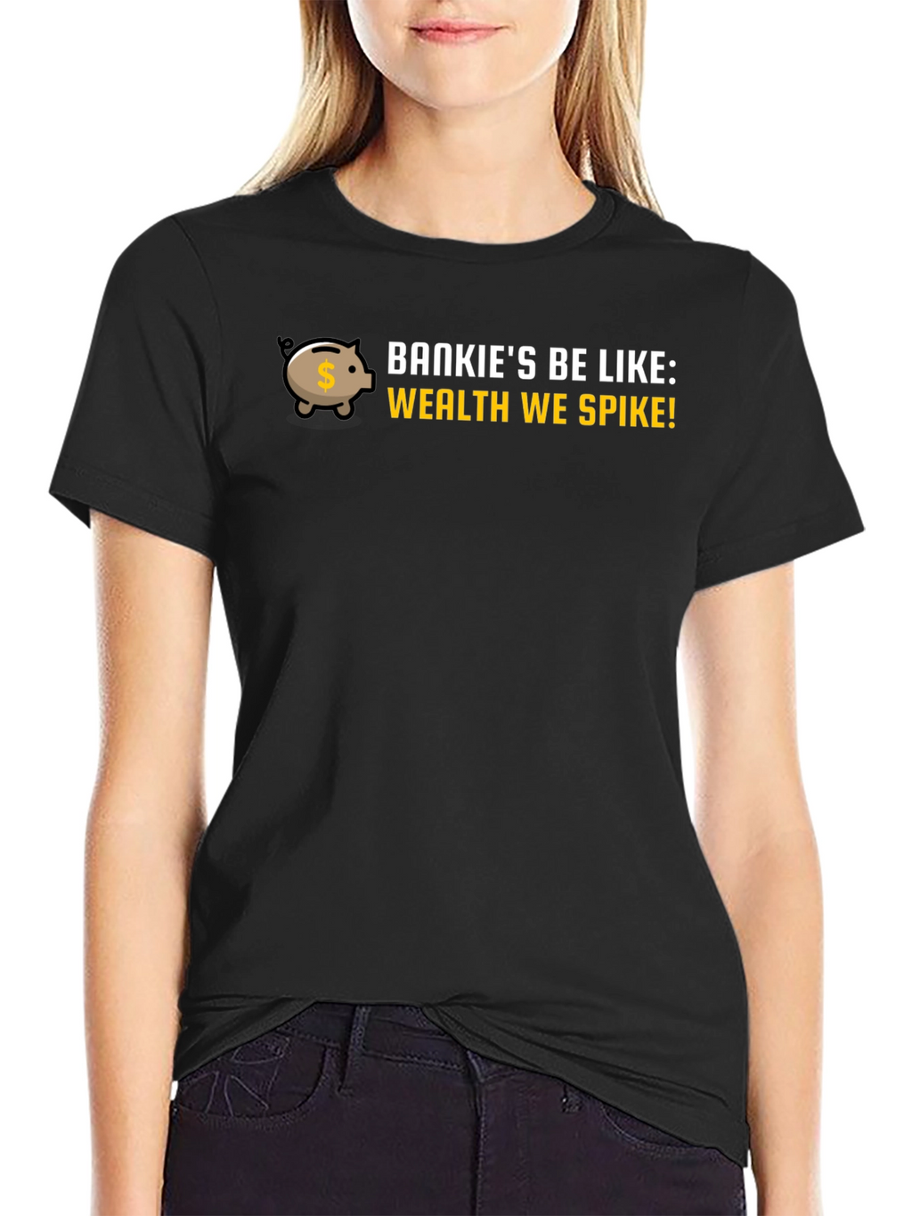 Bankies Be Like Wealth Spike Piggy Bank Graphic Tee