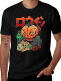 Halloween Pumpkin Monster Comic T-Shirt