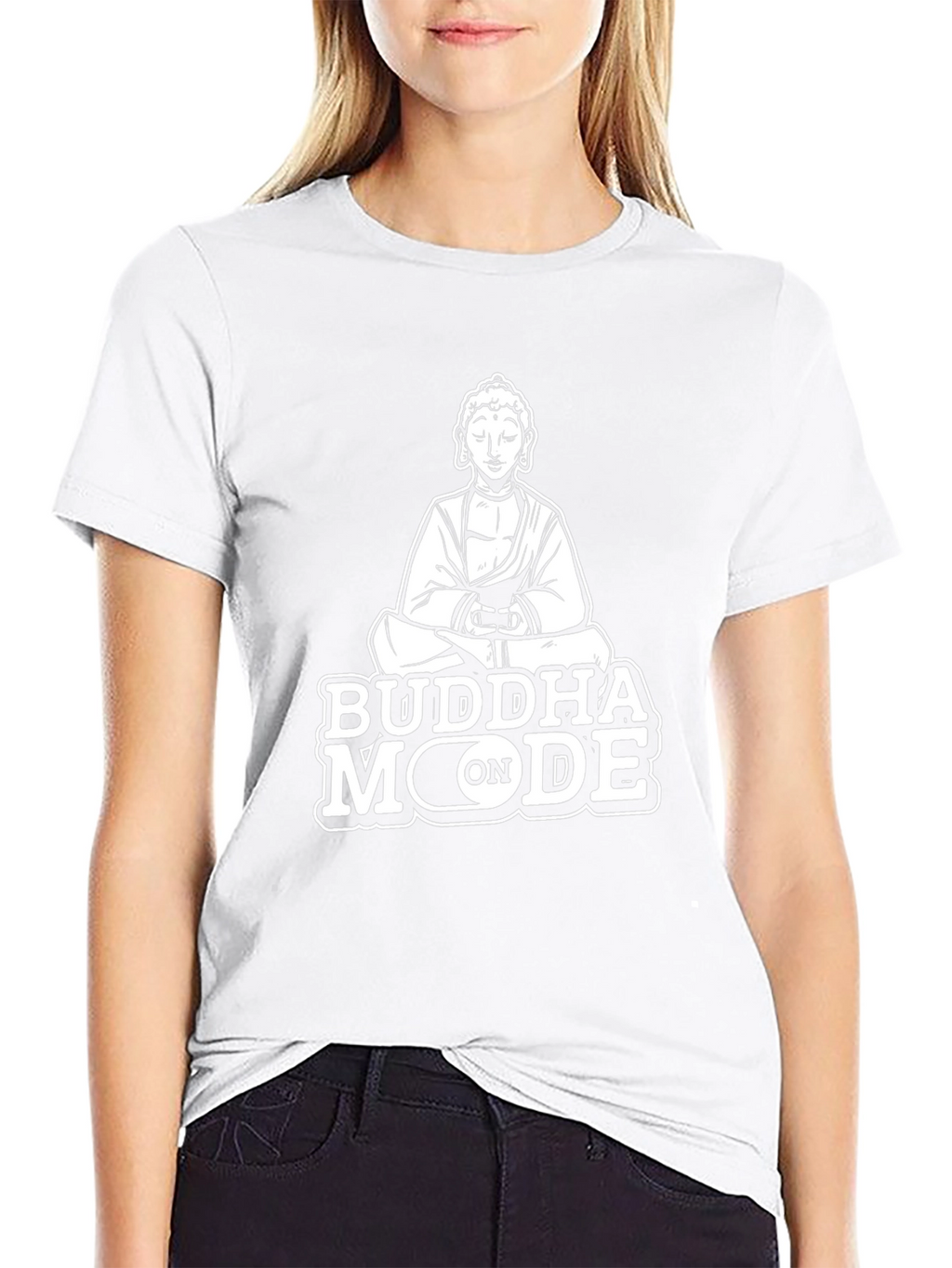 Buddha Mode On Black T-Shirt