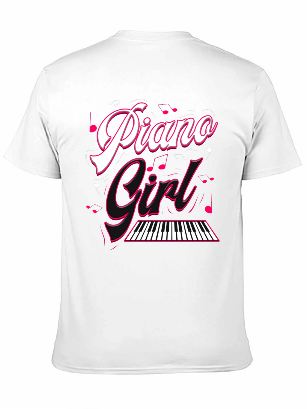 Piano Girl Black T-Shirt