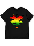 Rasta Heart Graphic Tee - Reggae Style T-Shirt
