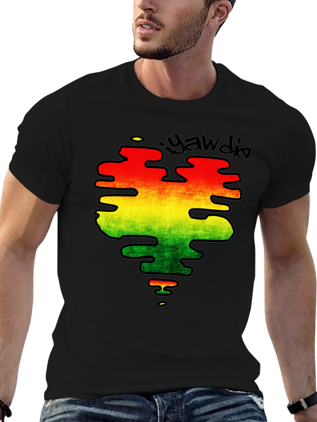 Rasta Heart Graphic Tee - Reggae Style T-Shirt