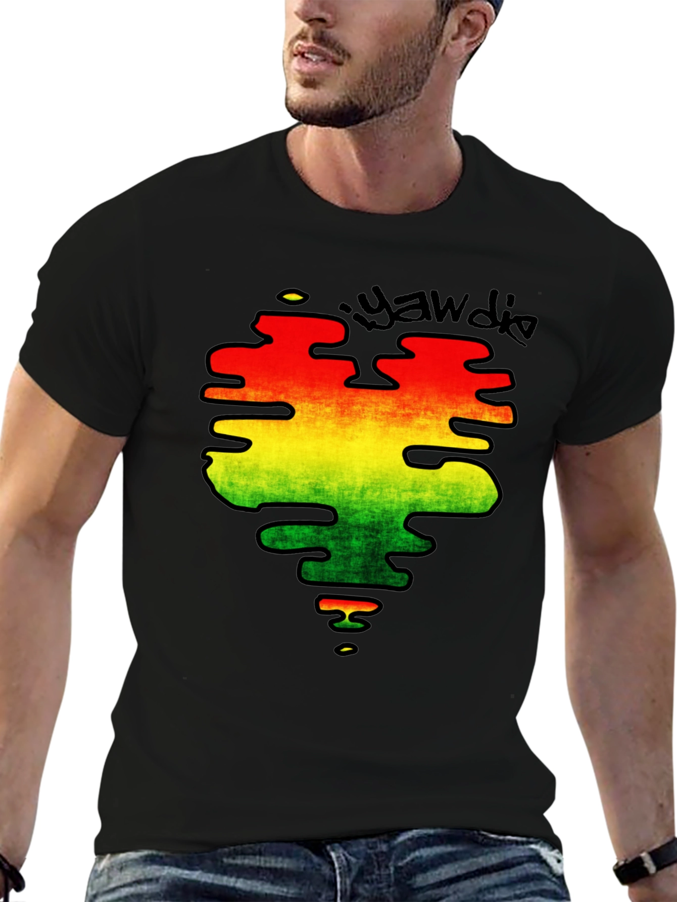 Rasta Heart Graphic Tee - Reggae Style T-Shirt