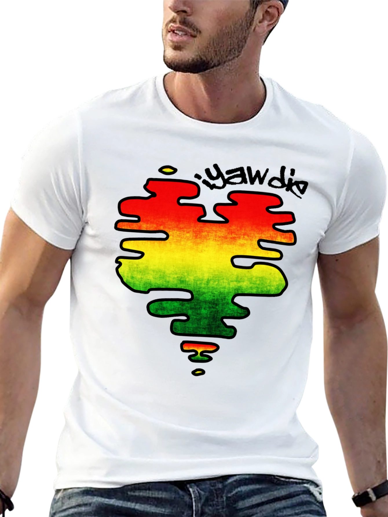 Rasta Heart Graphic Tee - Reggae Style T-Shirt