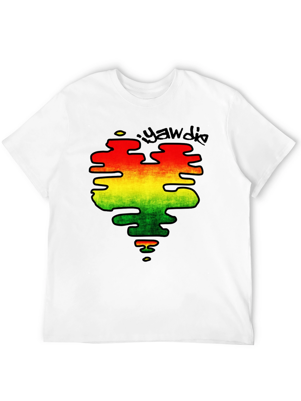 Rasta Heart Graphic Tee - Reggae Style T-Shirt