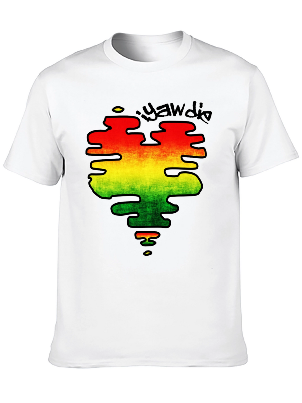 Rasta Heart Graphic Tee - Reggae Style T-Shirt