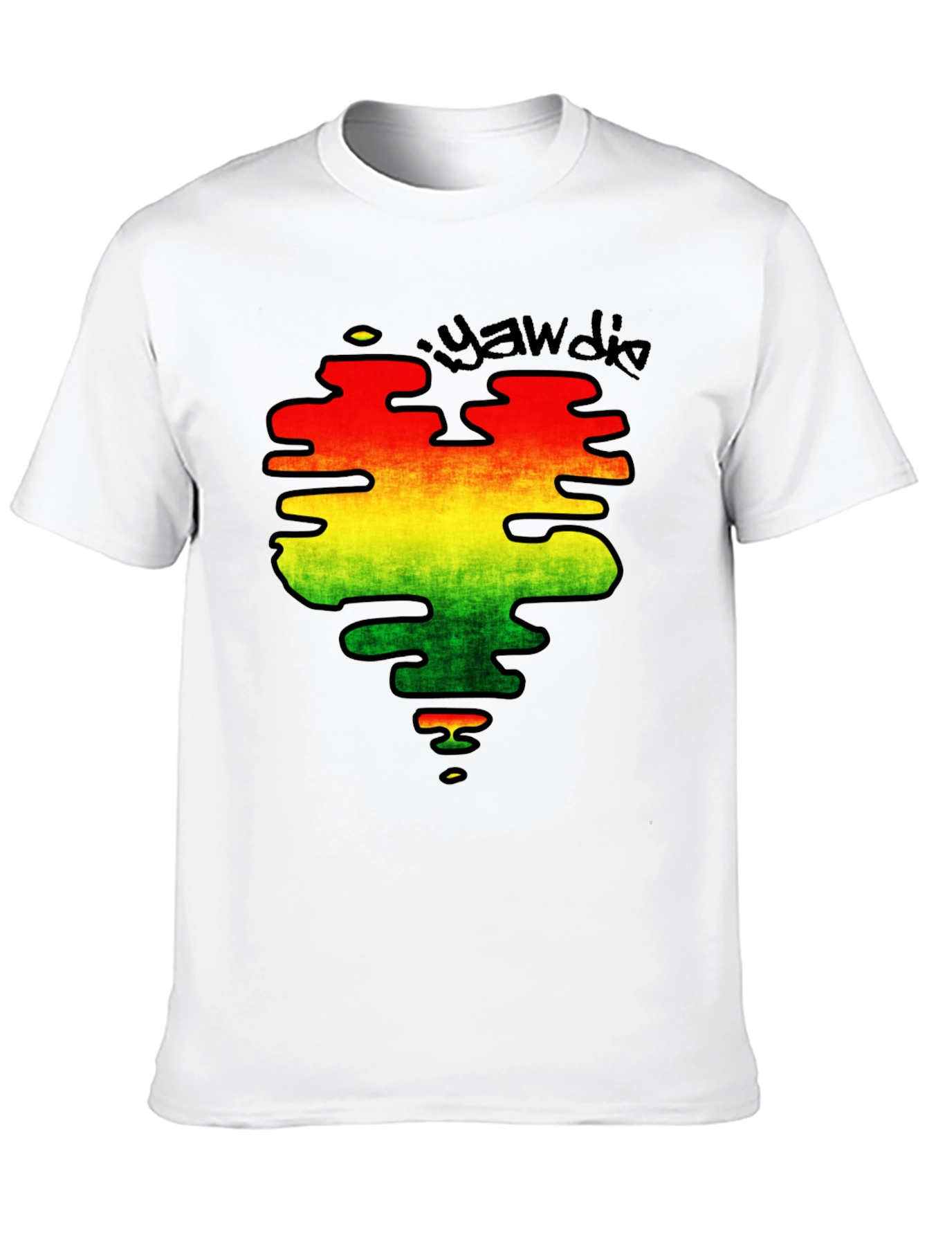 Rasta Heart Graphic Tee - Reggae Style T-Shirt