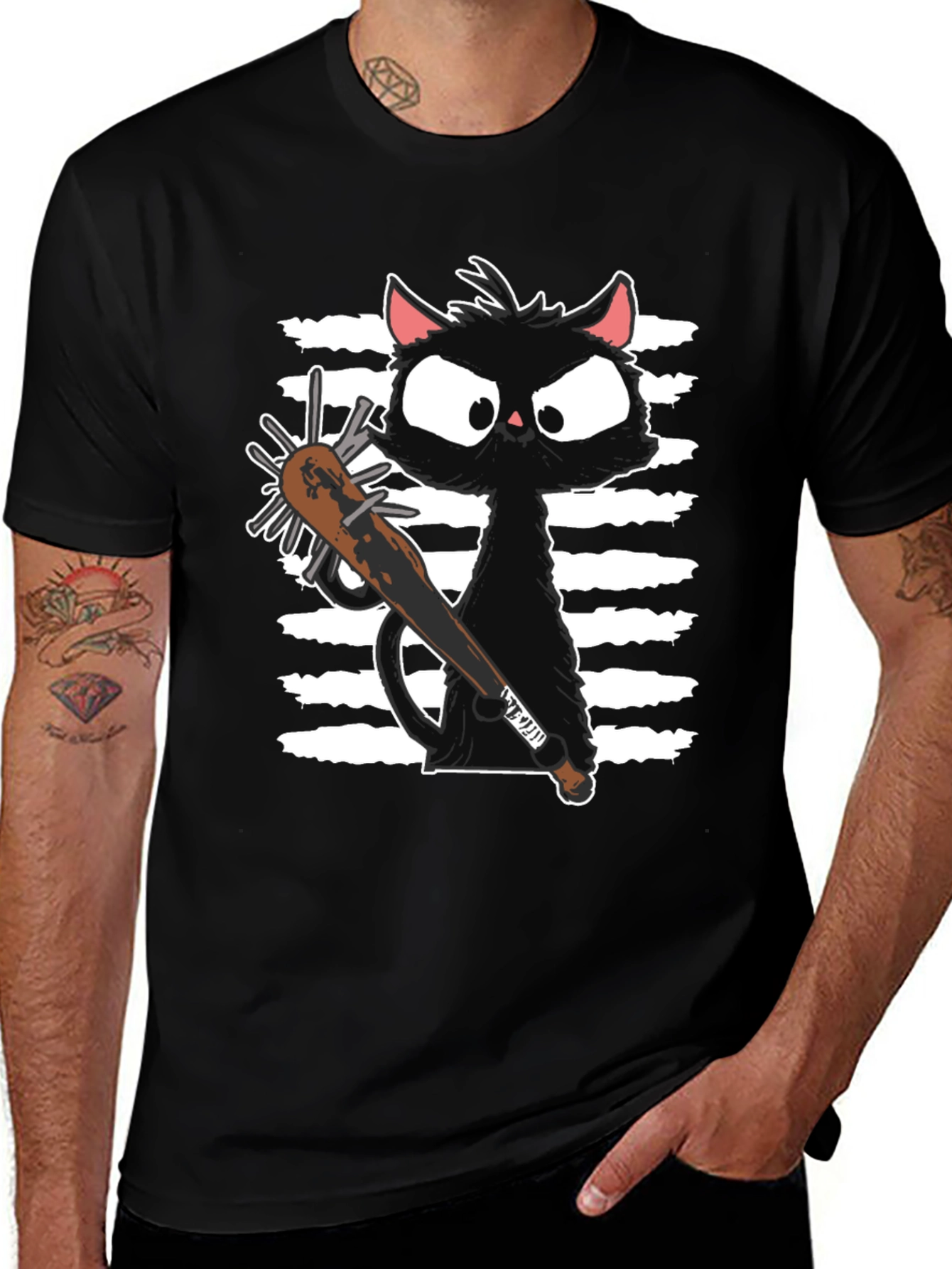 Zombie Cat T-Shirt - Funny Graphic Tee