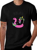 Relaxing Unicorn Flamingo Pool Float T-Shirt