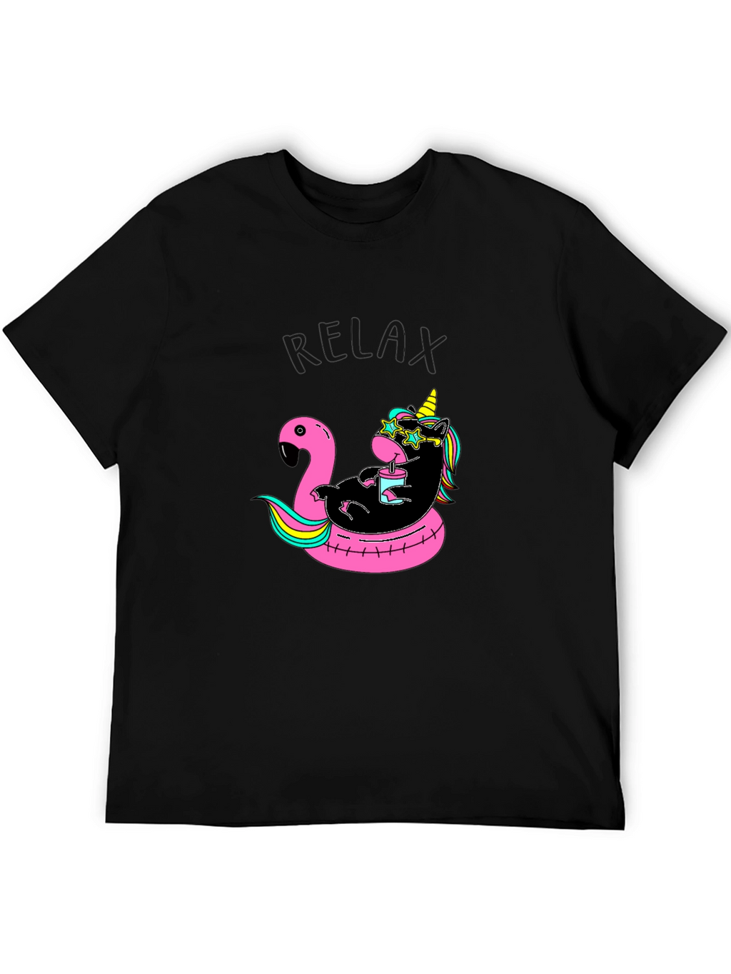 Relaxing Unicorn Flamingo Pool Float T-Shirt