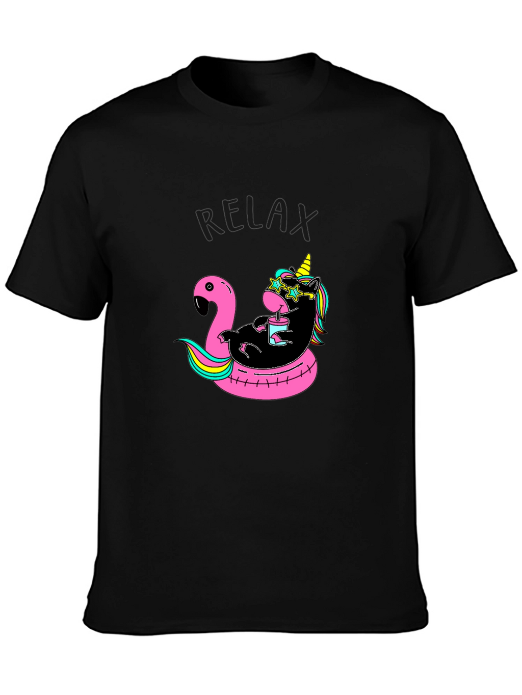 Relaxing Unicorn Flamingo Pool Float T-Shirt