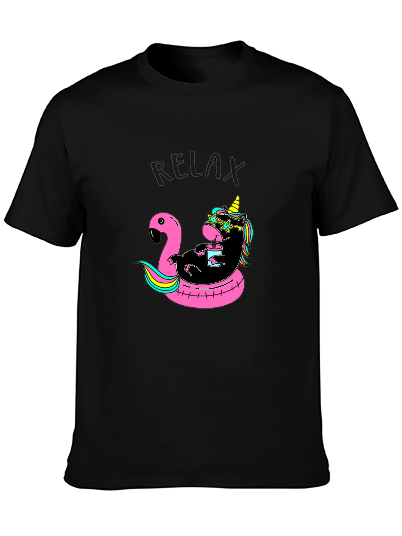 Relaxing Unicorn Flamingo Pool Float T-Shirt