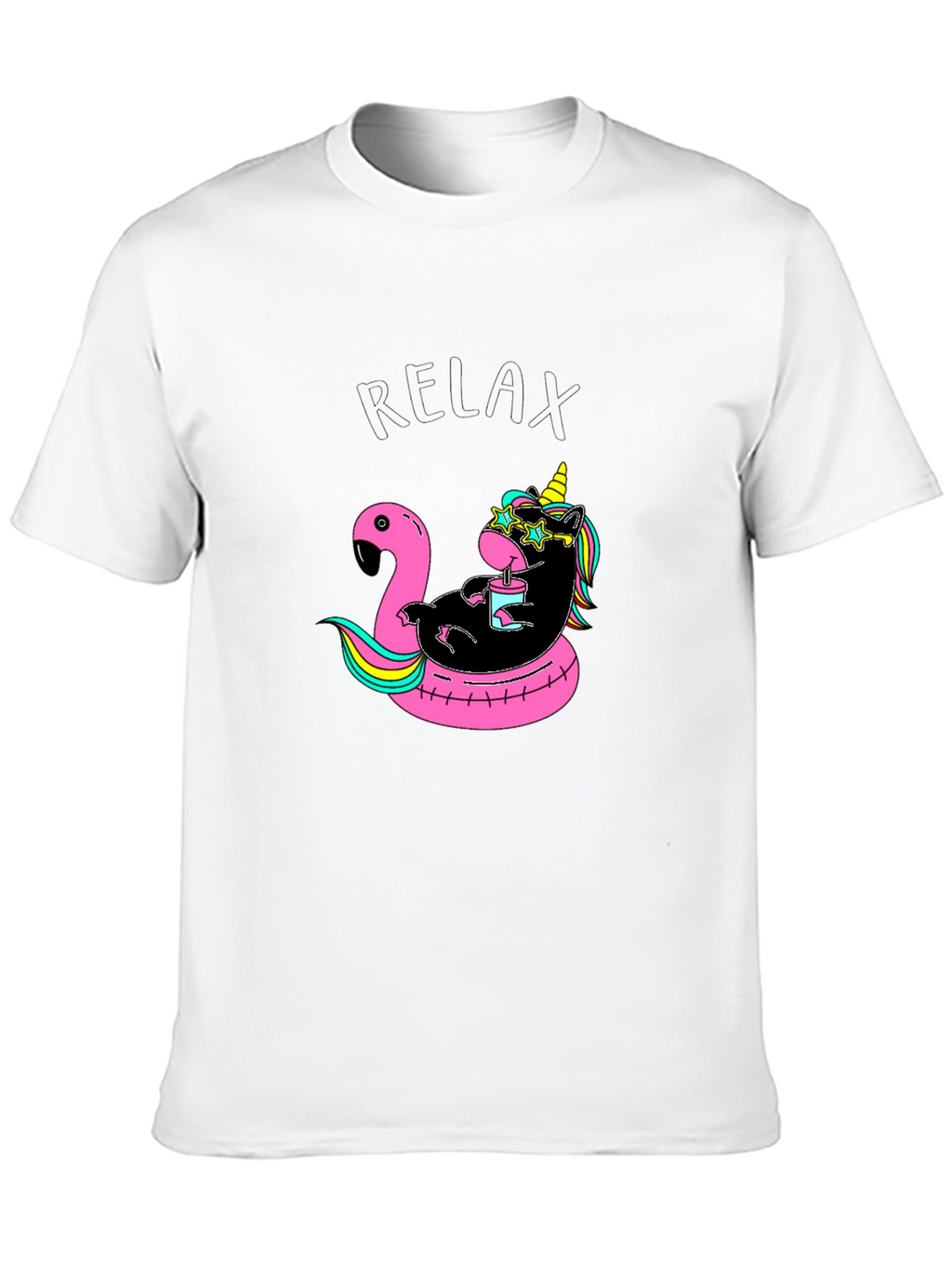 Relaxing Unicorn Flamingo Pool Float T-Shirt