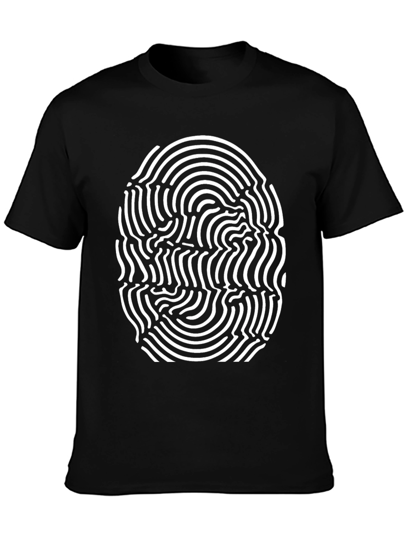 Optical Illusion Graphic Tee - Stylish Black T-Shirt