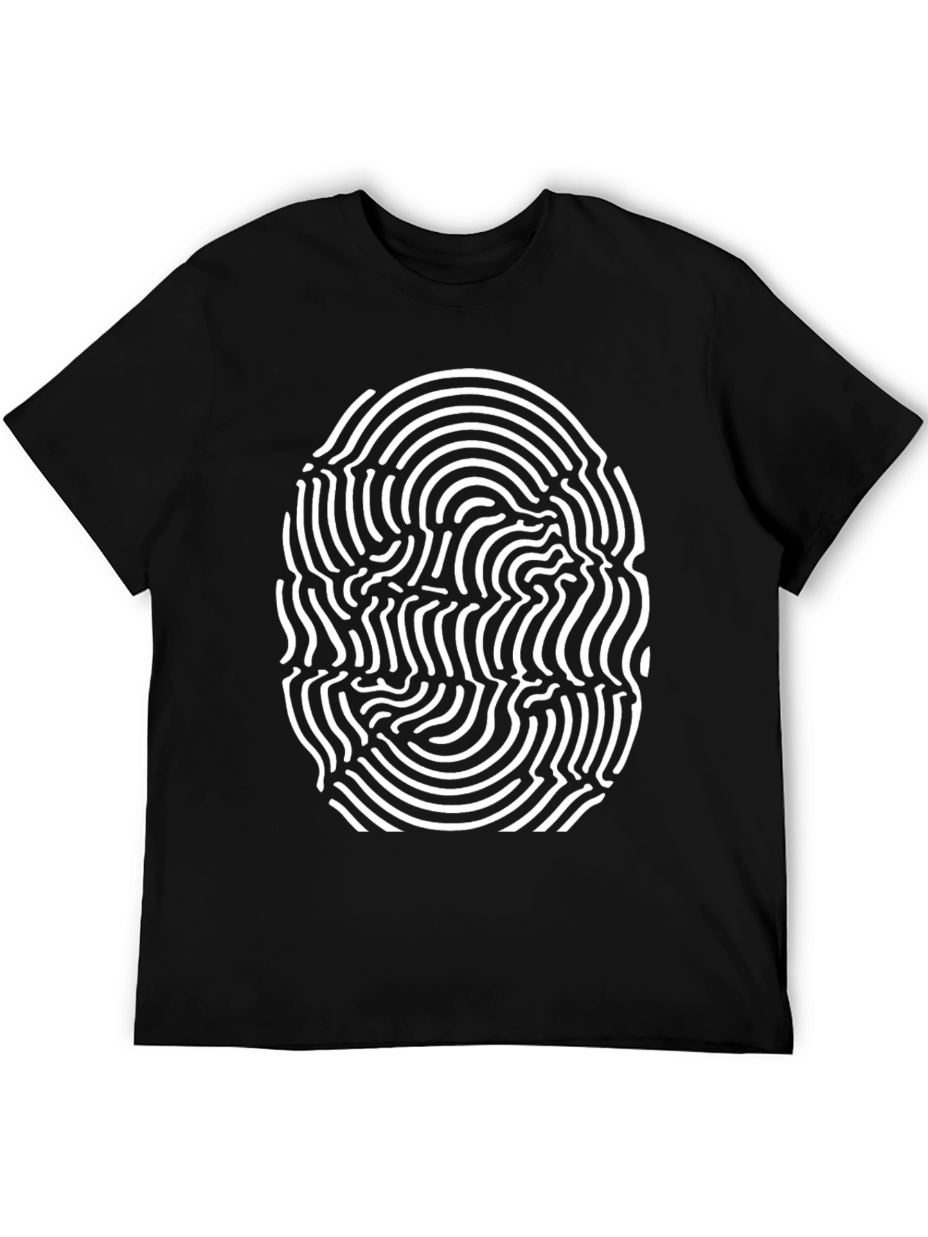 Optical Illusion Graphic Tee - Stylish Black T-Shirt