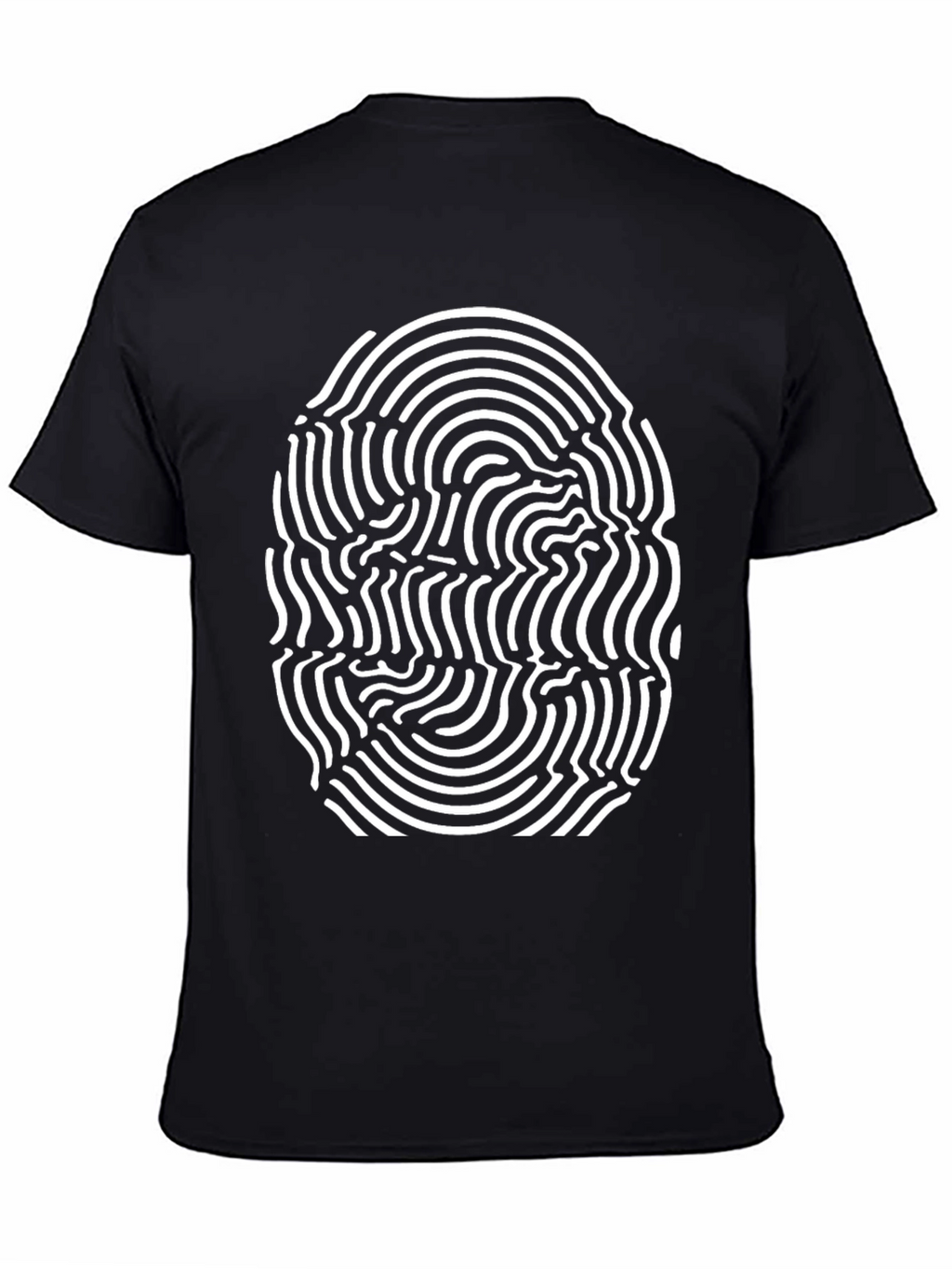 Optical Illusion Graphic Tee - Stylish Black T-Shirt
