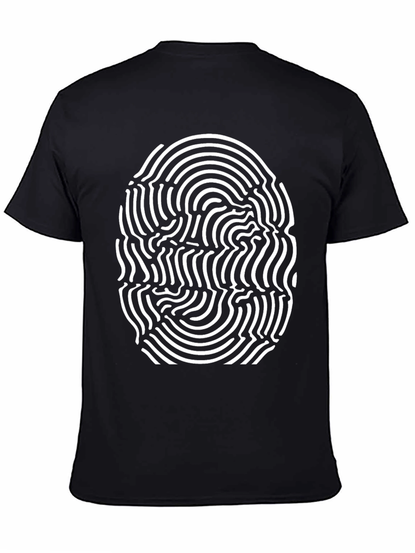 Optical Illusion Graphic Tee - Stylish Black T-Shirt