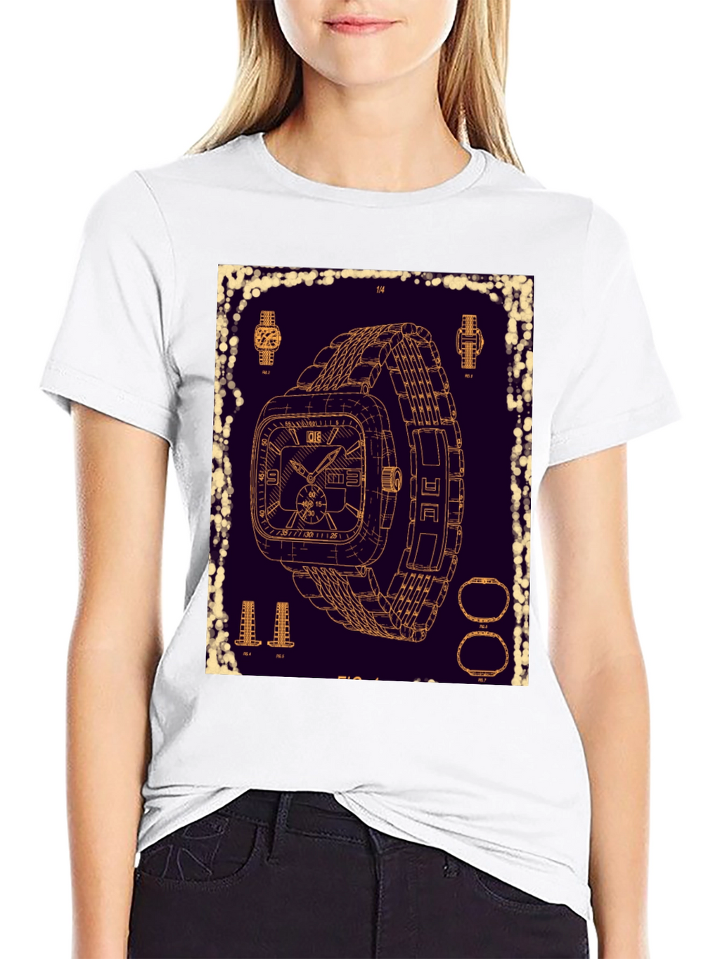 Watch Blueprint T-Shirt - Unique Design