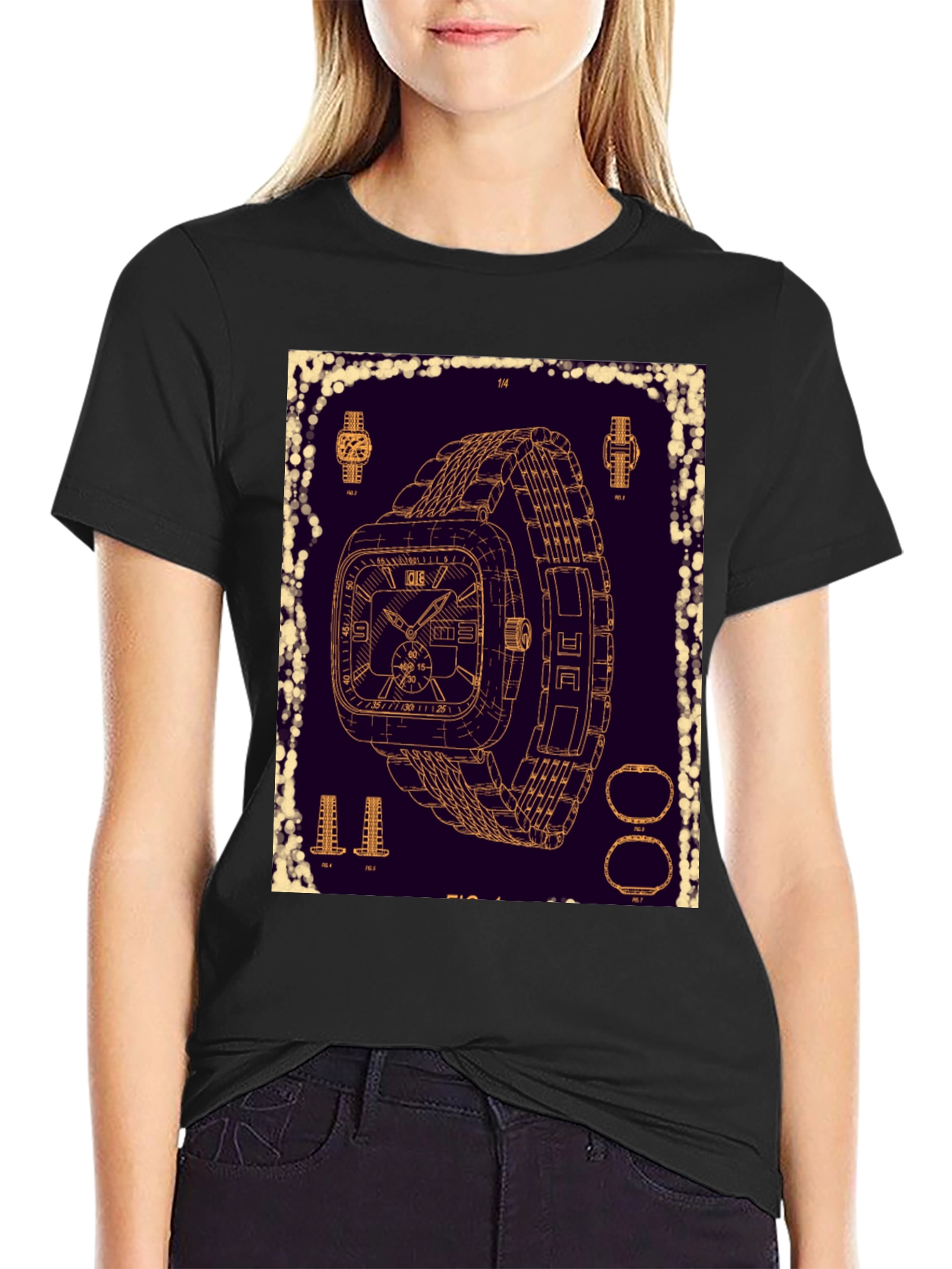 Watch Blueprint T-Shirt - Unique Design