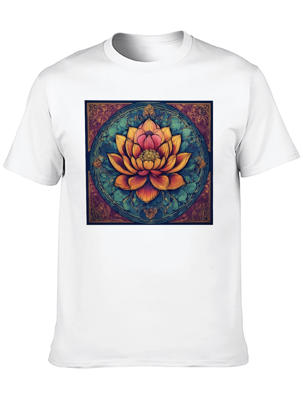 Lotus Flower Graphic Tee - Artistic Design