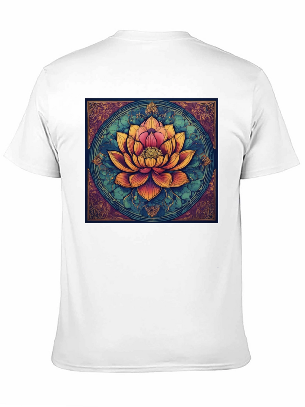 Lotus Flower Graphic Tee - Artistic Design