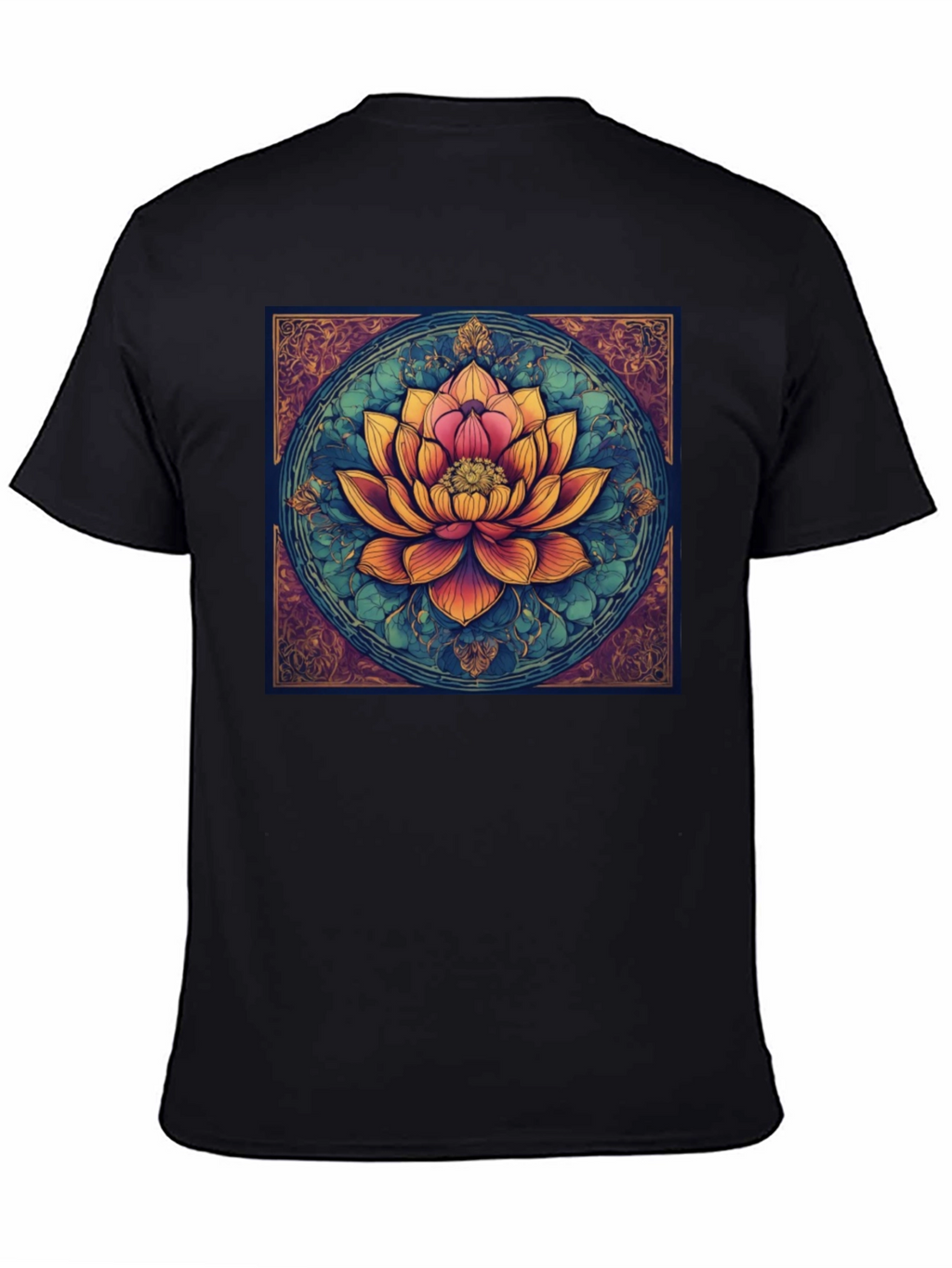 Lotus Flower Graphic Tee - Artistic Design