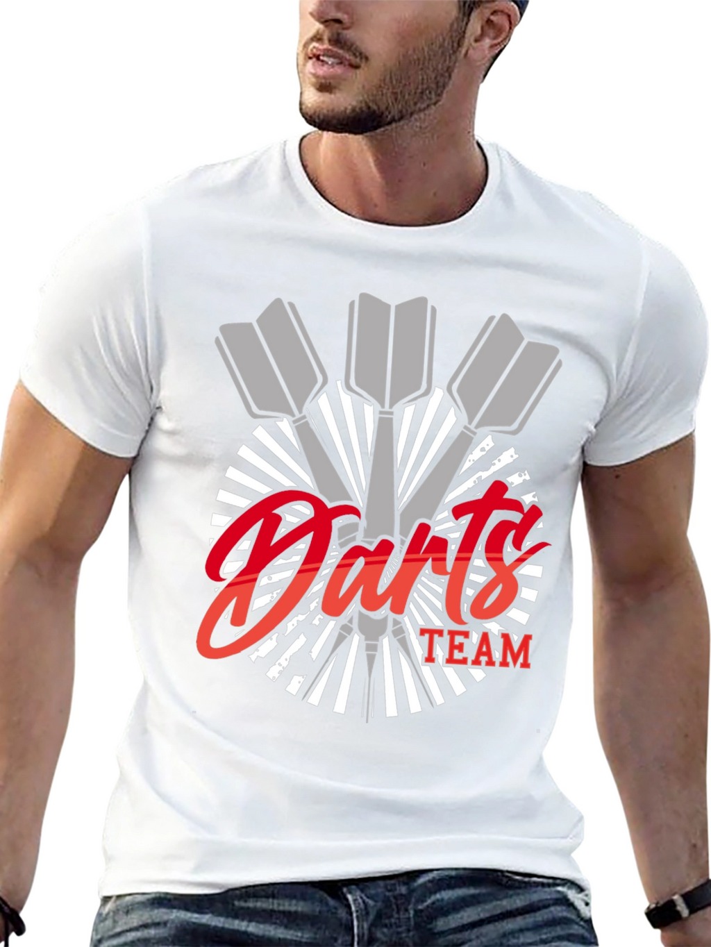 Darts Team Graphic Tee - Black Cotton Blend