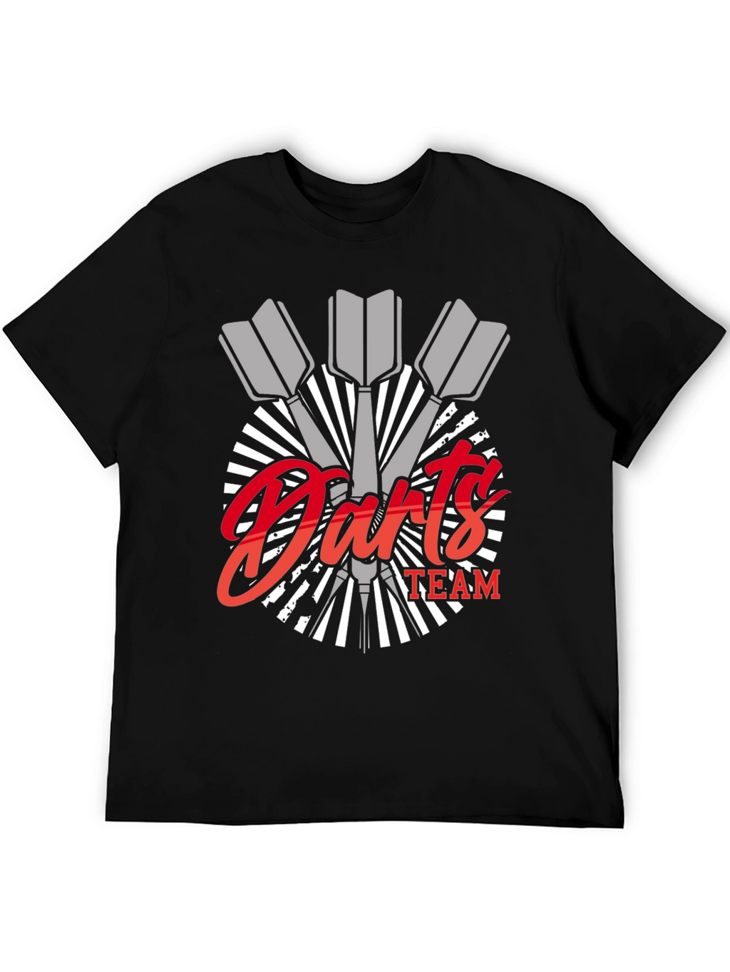 Darts Team Graphic Tee - Black Cotton Blend