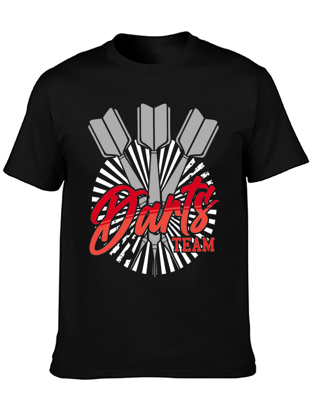 Darts Team Graphic Tee - Black Cotton Blend