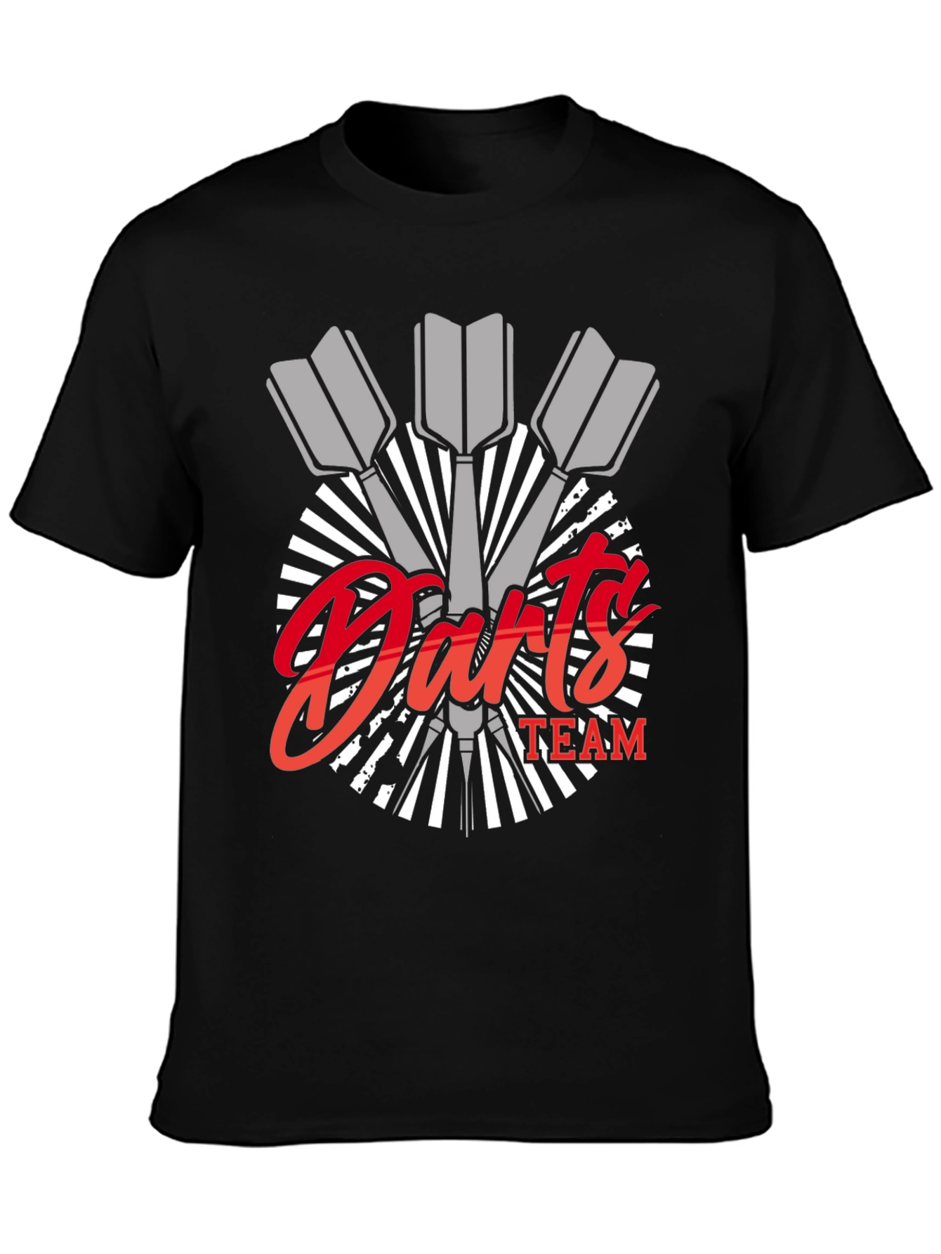 Darts Team Graphic Tee - Black Cotton Blend