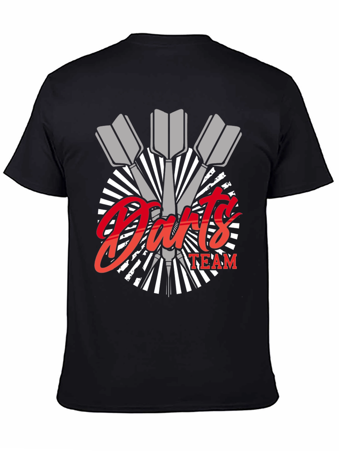 Darts Team Graphic Tee - Black Cotton Blend
