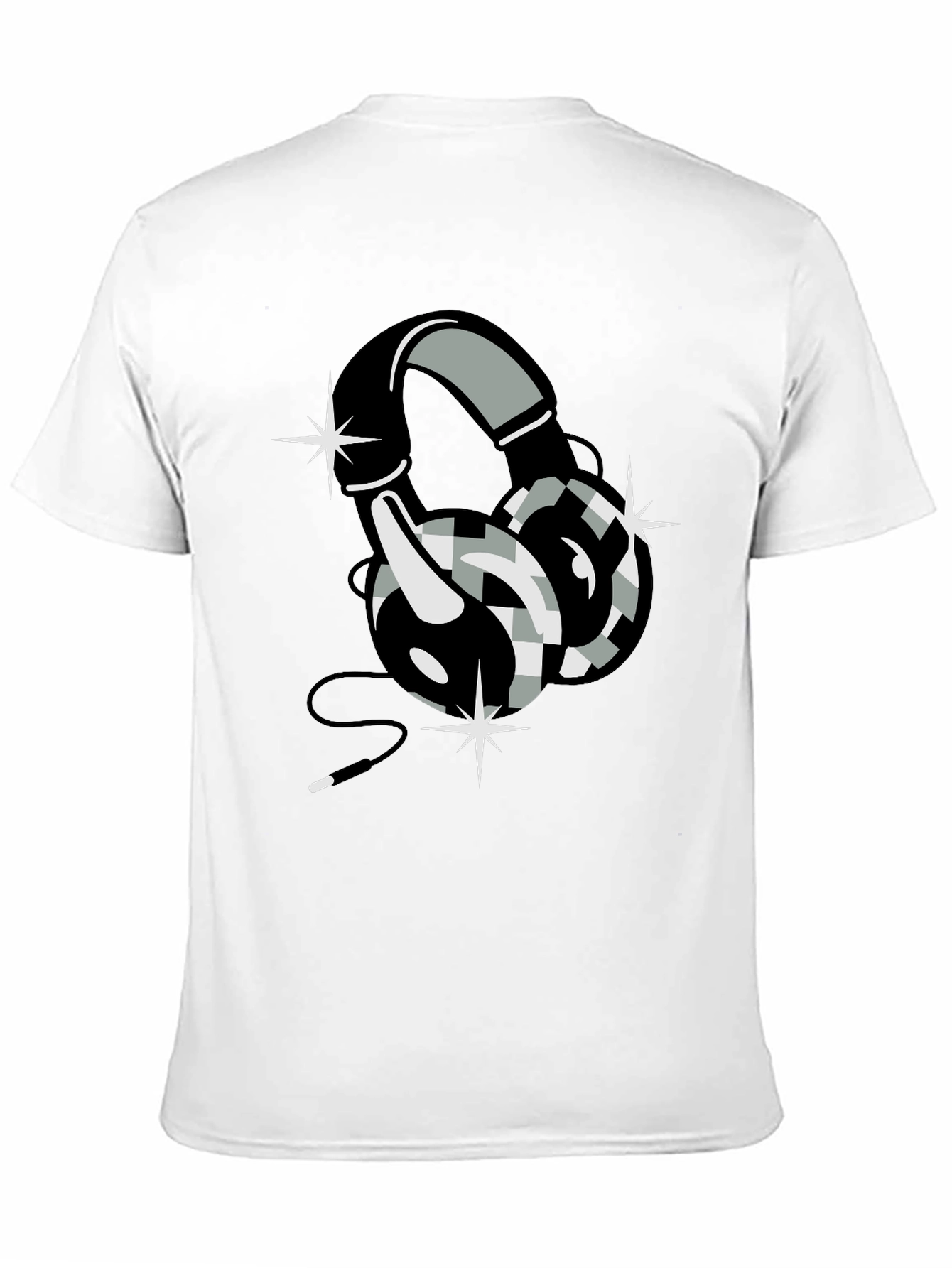 Headphone Graphic Tee - Black