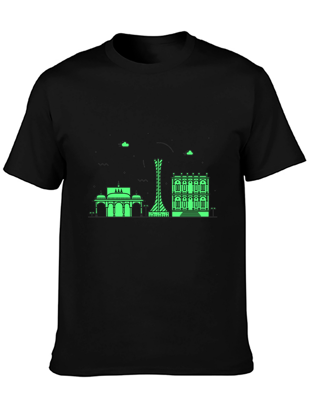 Cityscape Graphic Tee - Modern Black T-Shirt