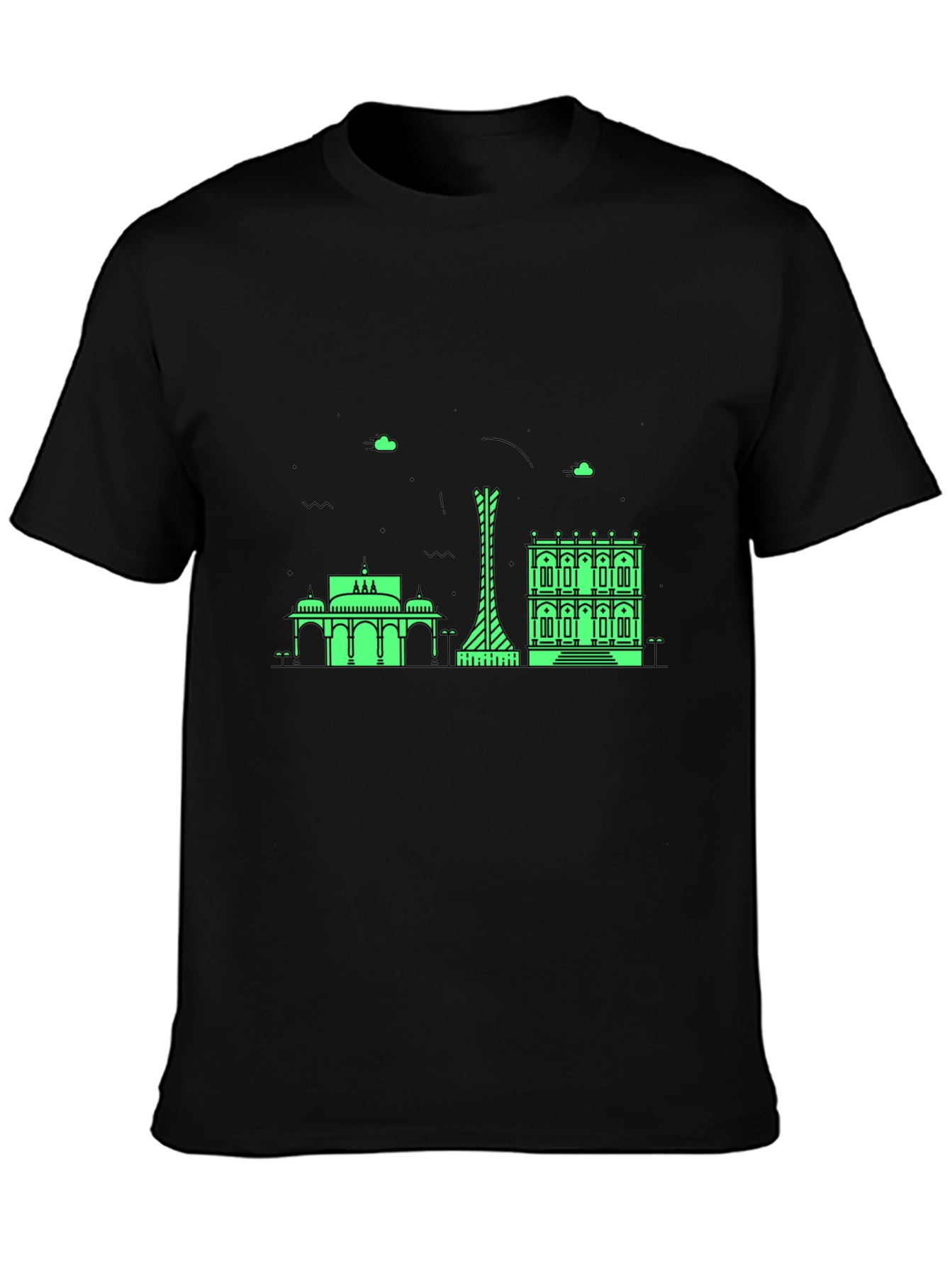 Cityscape Graphic Tee - Modern Black T-Shirt
