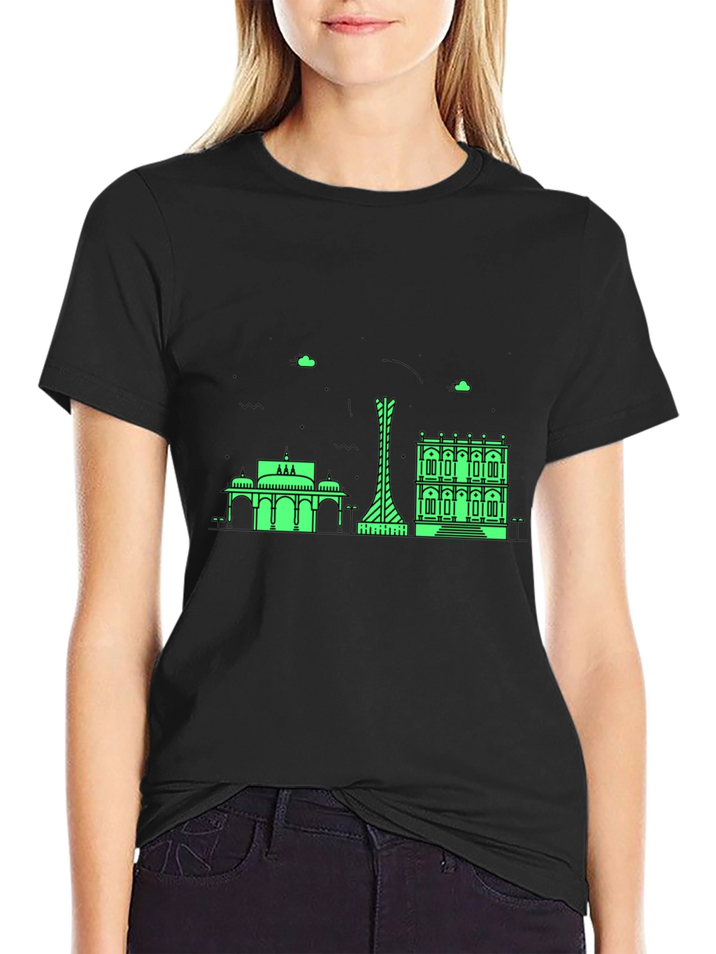 Cityscape Graphic Tee - Modern Black T-Shirt