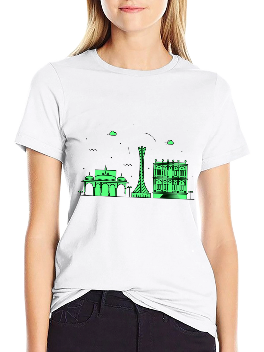 Cityscape Graphic Tee - Modern Black T-Shirt
