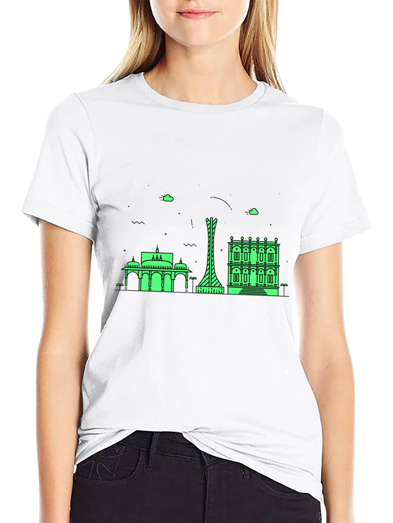 Cityscape Graphic Tee - Modern Black T-Shirt