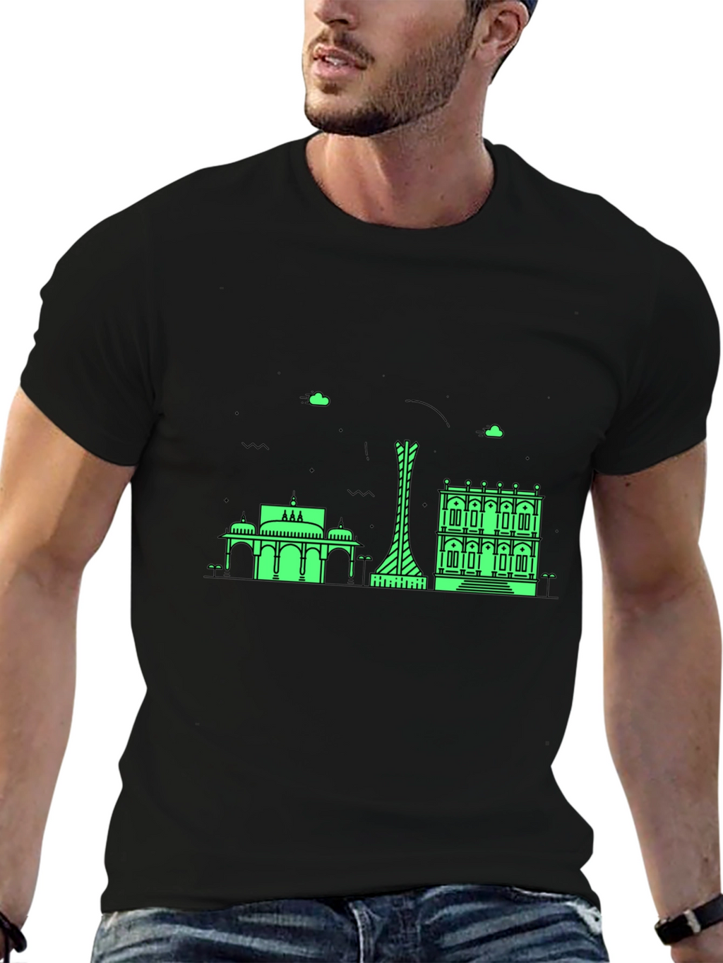 Cityscape Graphic Tee - Modern Black T-Shirt