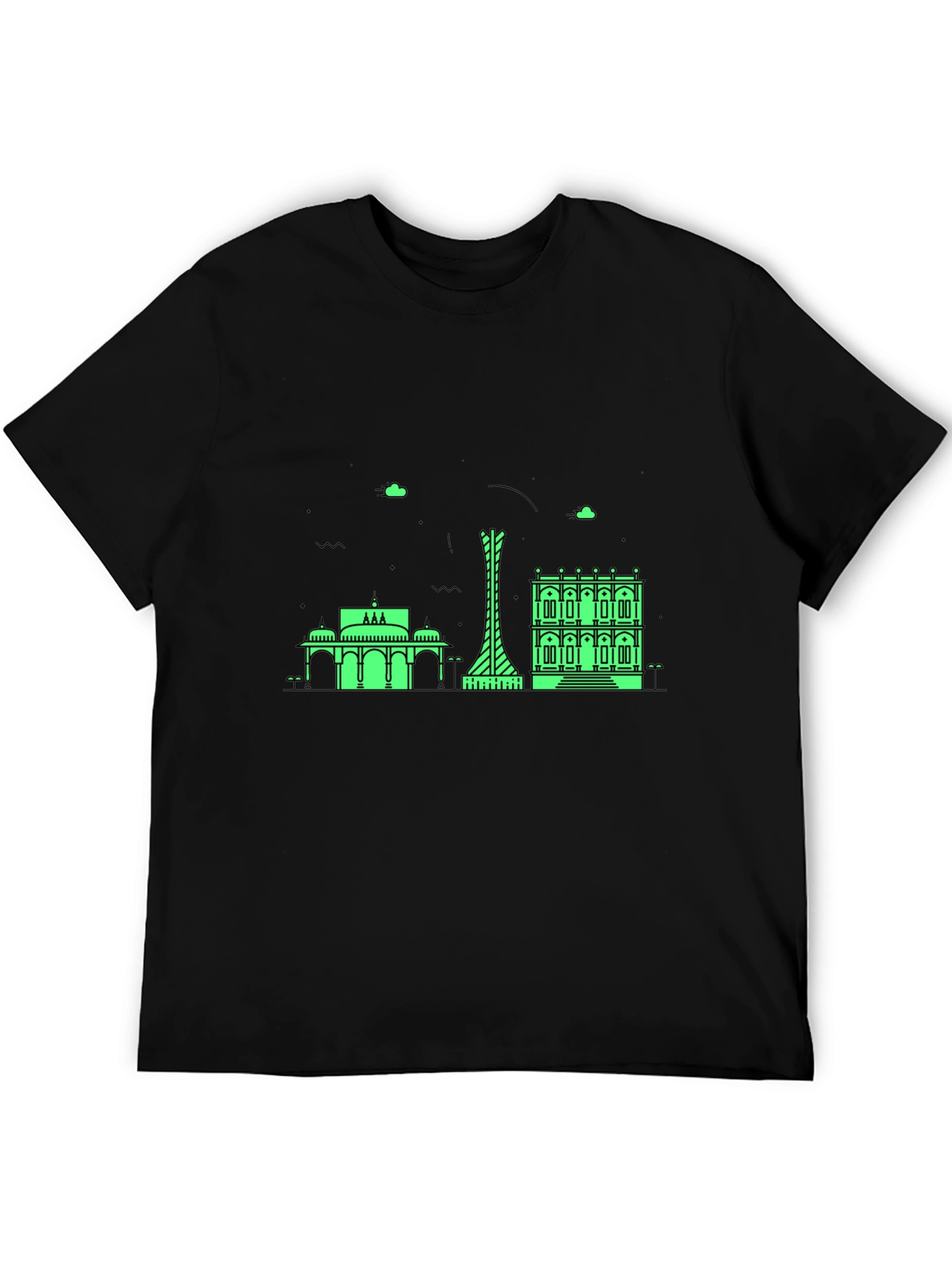 Cityscape Graphic Tee - Modern Black T-Shirt