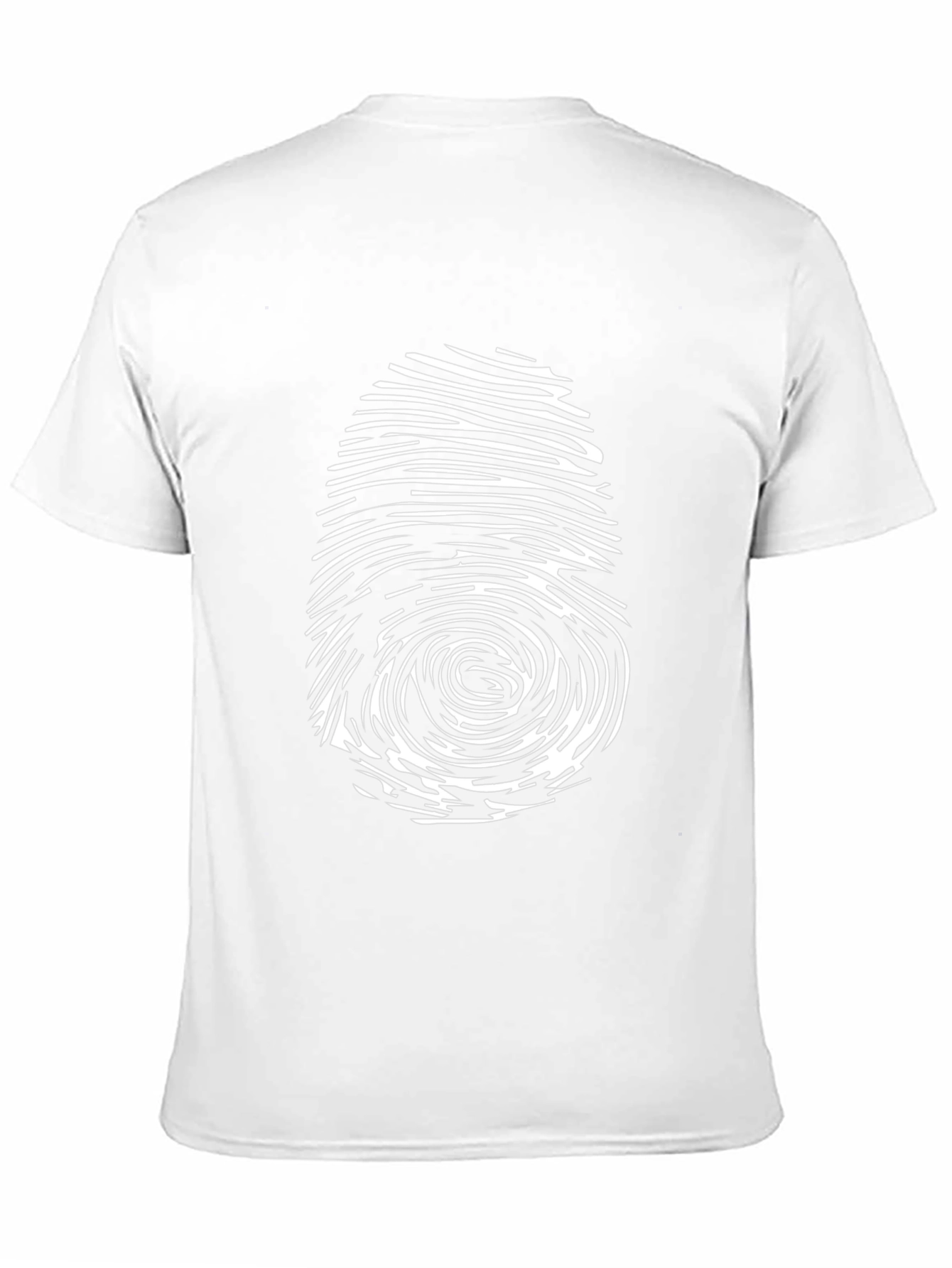 Unique Fingerprint Graphic Black T-Shirt