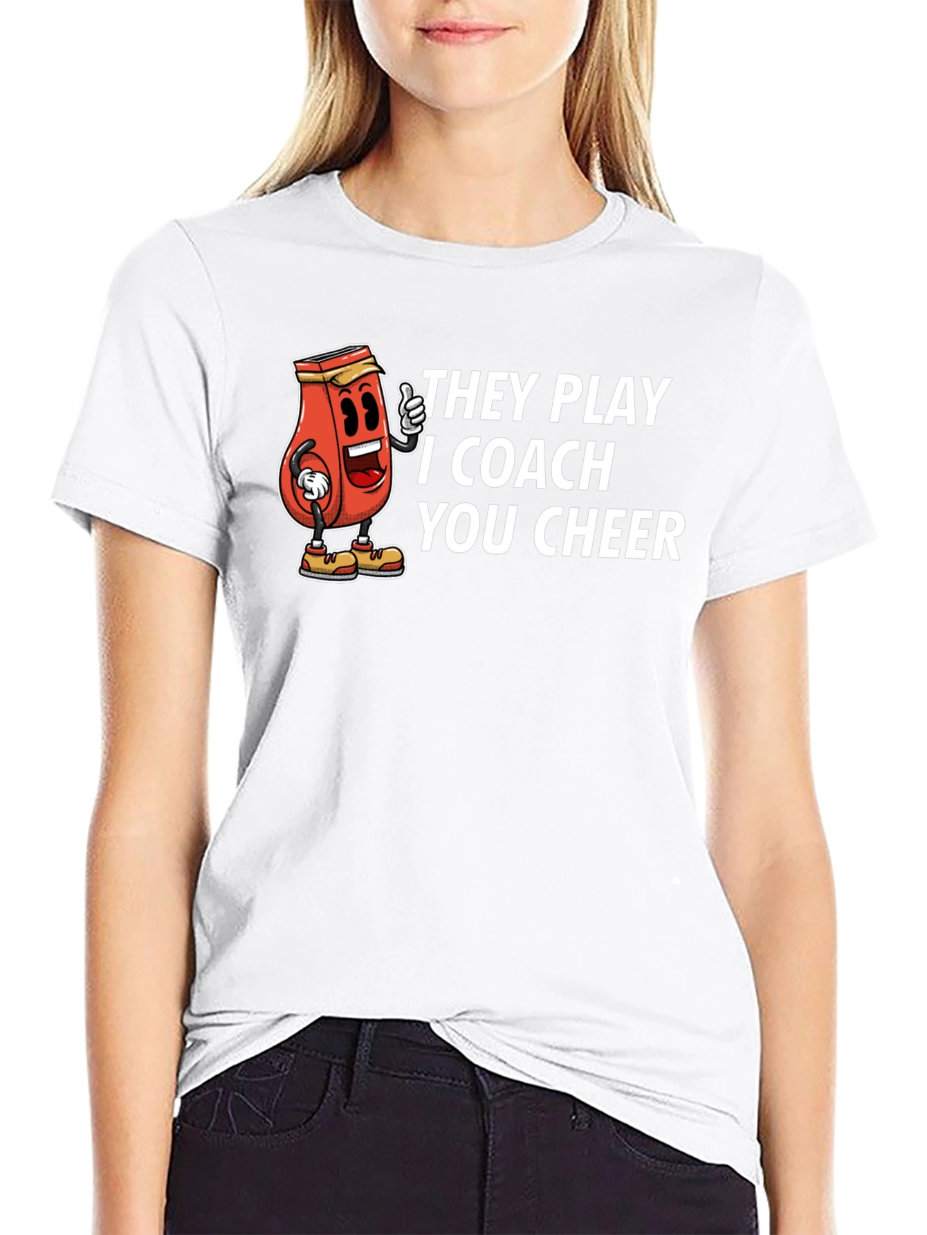 They Play I Coach You Cheer Graphic T-Shirt