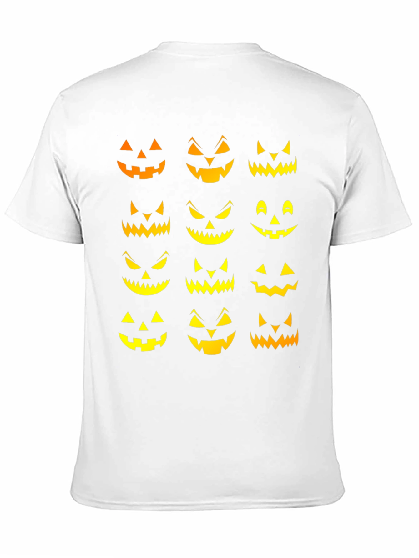 Spooky Jack-o-Lantern Faces Halloween T-Shirt