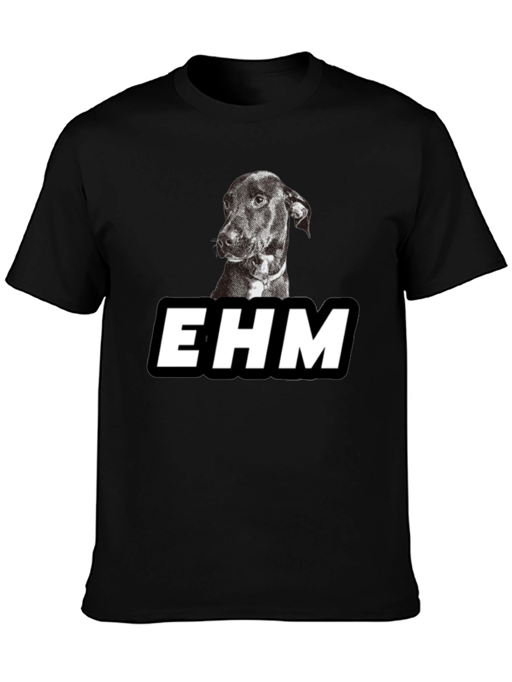 EHM Dog Graphic Black T-Shirt