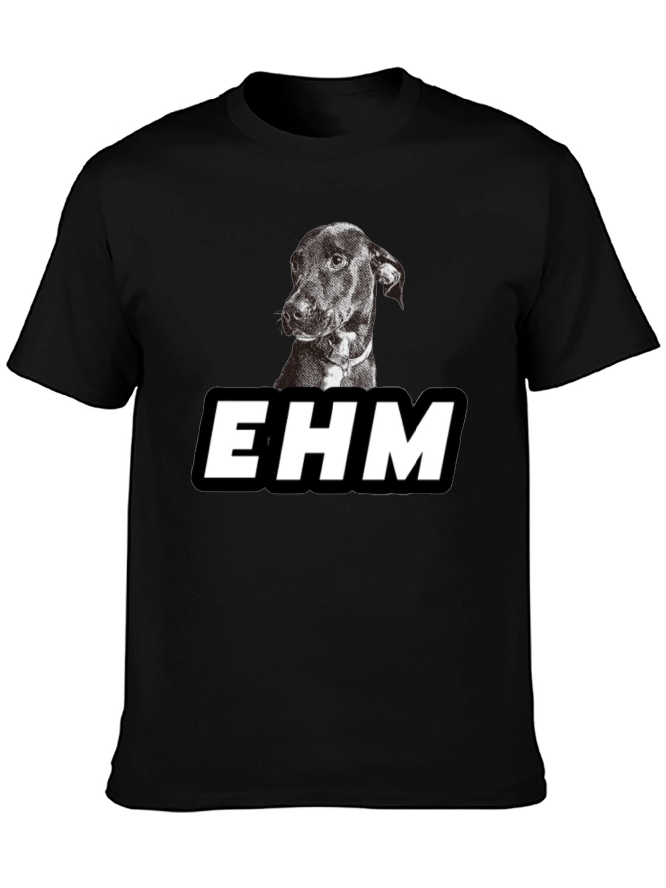 EHM Dog Graphic Black T-Shirt